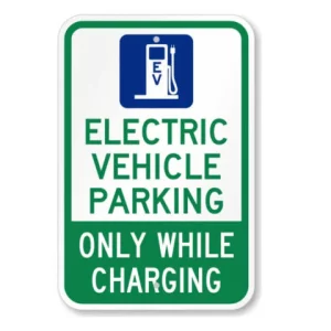 Electric vehicle parking sign
