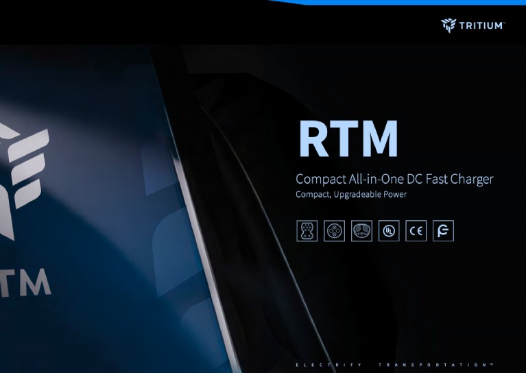 Tritium RTM75 DC Fast Charger Brochure